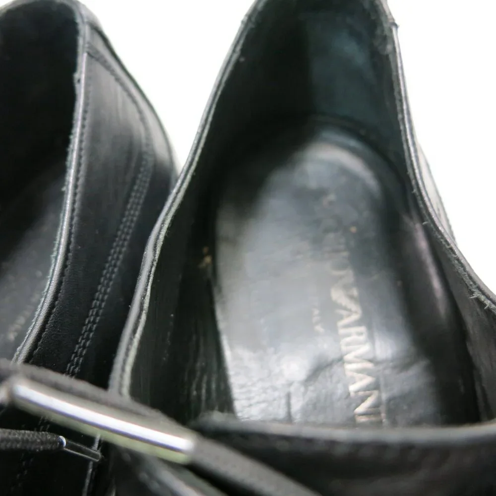 Emporio Armani Leather Dress Oxfords Derby Footwear Men's Shoes Italy Sz 46